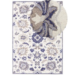 Dywan wełniany 160 x 230 cm beżowo-niebieski KUMRU