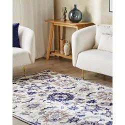 Dywan wełniany 160 x 230 cm beżowo-niebieski KUMRU