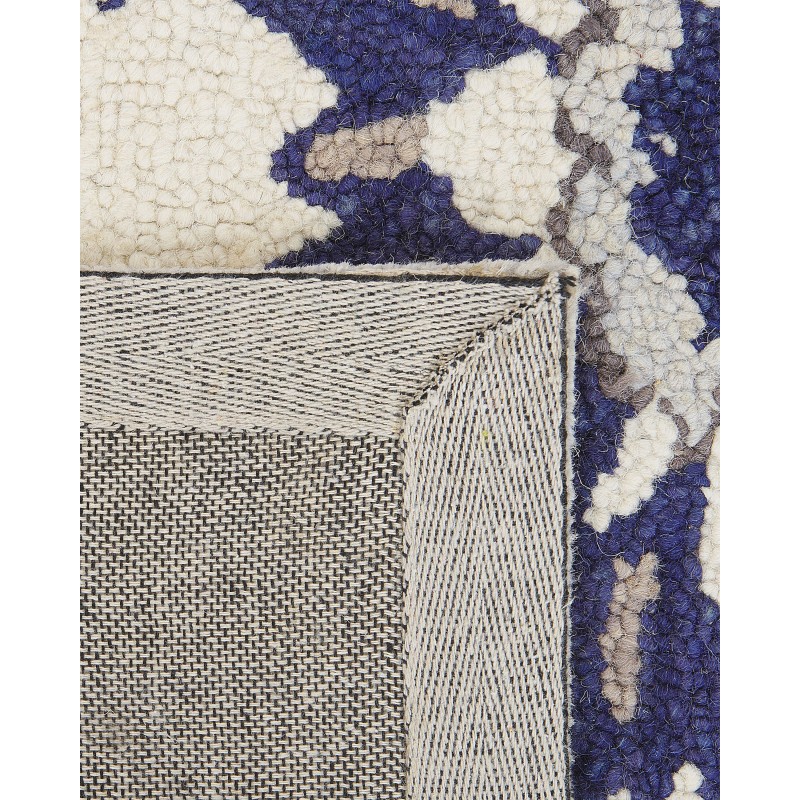 Dywan wełniany 160 x 230 cm beżowo-niebieski KUMRU