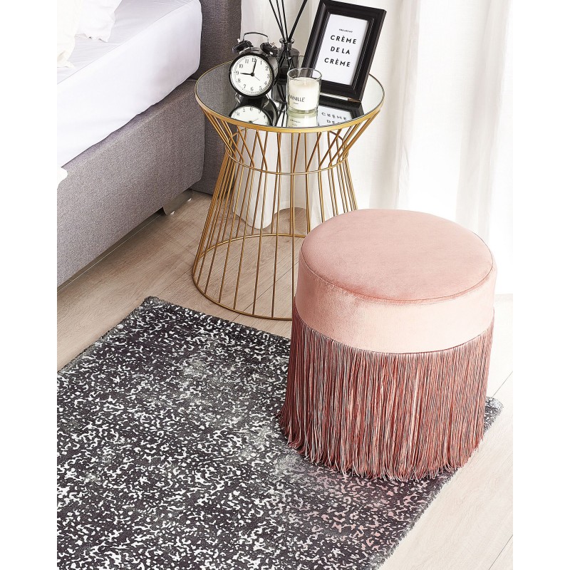 Dywan z wiskozy 80 x 150 cm szaro-srebrny ESEL