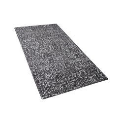 Dywan z wiskozy 80 x 150 cm szaro-srebrny ESEL