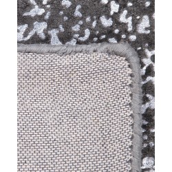 Dywan z wiskozy 80 x 150 cm szaro-srebrny ESEL