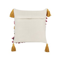 2 bawełniane poduszki dekoracyjne tuftowane z frędzlami 45 x 45 cm wielokolorowe JAMMU