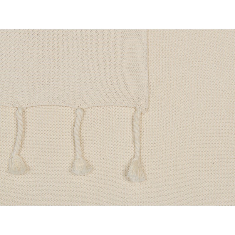 Koc NAZILLI Bawełna 125 x 150 cm Beżowy