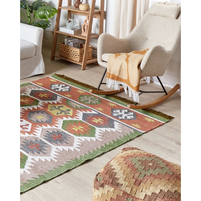 Dywan zewnętrzny 140 x 200 cm wielokolorowy SAHBAZ