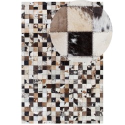 Dywan patchwork skórzany 160 x 230 cm wielokolorowy CERLI