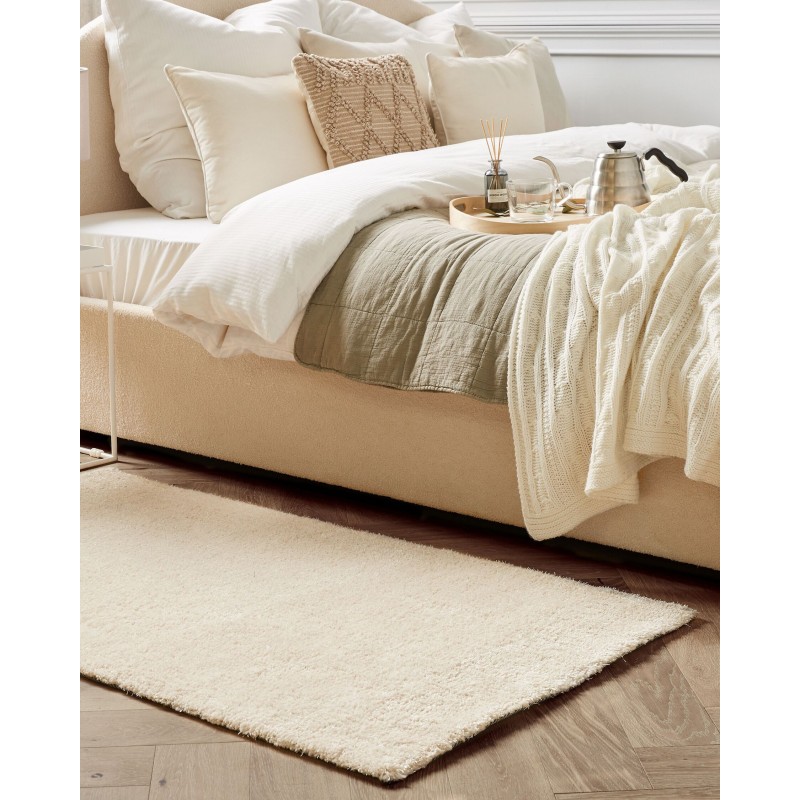 Dywan shaggy 80 x 150 cm beżowy DEMRE