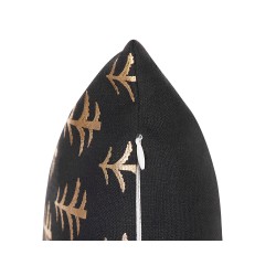 Zestaw 2 poduszek dekoracyjnych LEROY Bawełna 45 x 45 cm Czarny Wzór świąteczny