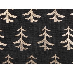 Zestaw 2 poduszek dekoracyjnych LEROY Bawełna 45 x 45 cm Czarny Wzór świąteczny