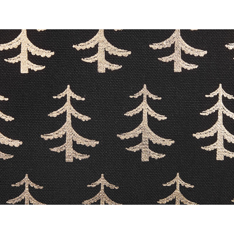 Zestaw 2 poduszek dekoracyjnych LEROY Bawełna 45 x 45 cm Czarny Wzór świąteczny