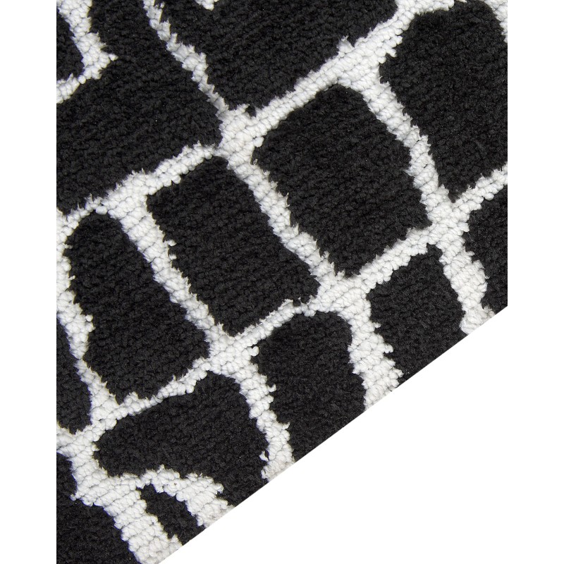 Dywan 160 x 230 cm czarno-biały PUNGE