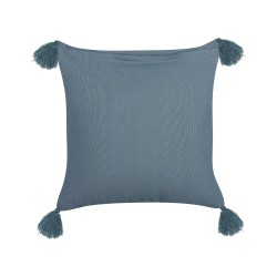 Zestaw 2 poduszek dekoracyjnych RIBES Welur 45 x 45 cm Ciemnoniebieski Wzór kwiatowy