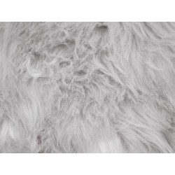 Zestaw 2 poduszek dekoracyjnych LUBHA Sztuczne futro 42 x 42 cm Jasnoszary Jednolity