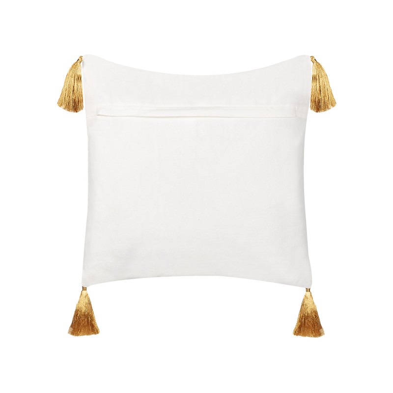 Zestaw 2 poduszek dekoracyjnych ZAMIA Bawełna 45 x 45 cm Biały Wzór świąteczny