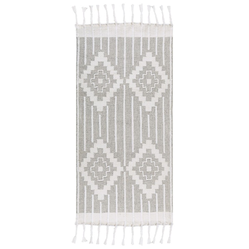 Dywan zewnętrzny 80 x 150 cm szaro-biały TABIAT