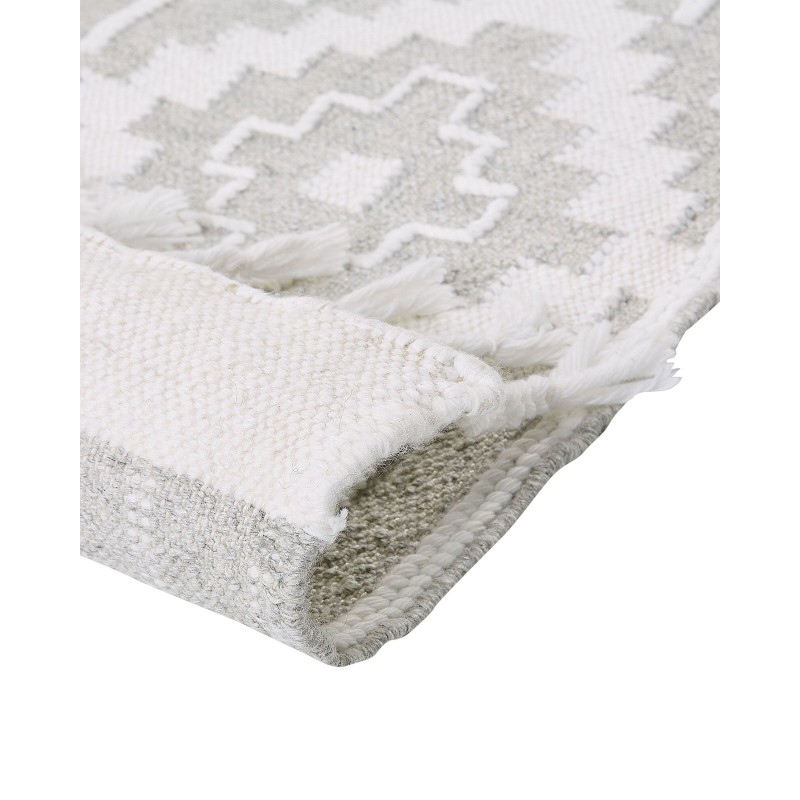 Dywan zewnętrzny 80 x 150 cm szaro-biały TABIAT