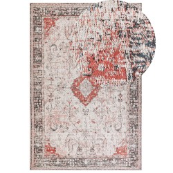 Dywan bawełniany 200 x 300 cm czerwony z beżowym ATTERA