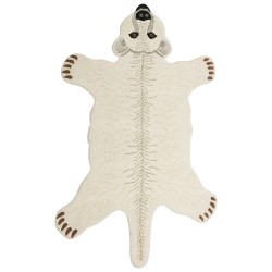 Dywan dziecięcy wełniany niedźwiedź 100 x 160 cm biały TAQQIQ