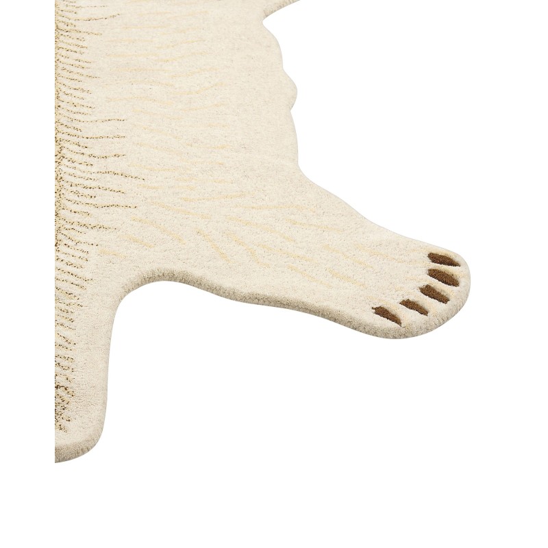 Dywan dziecięcy wełniany niedźwiedź 100 x 160 cm biały TAQQIQ