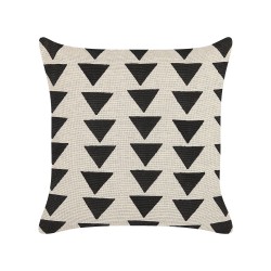 Poduszka dekoracyjna CERCIS Bawełna 45 x 45 cm Beżowy Wzór geometryczny