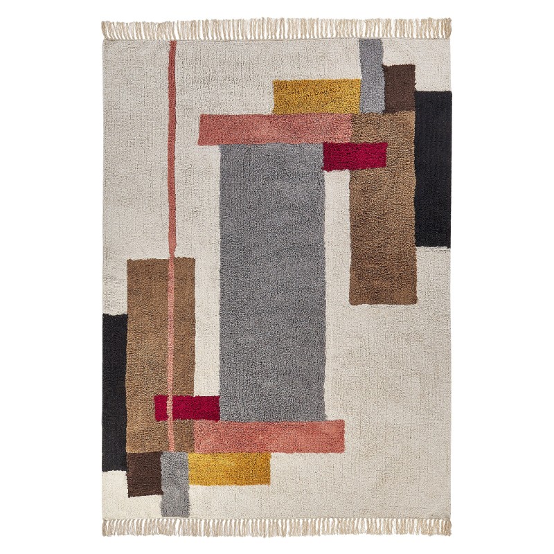 Dywan bawełniany 140 x 200 cm wielokolorowy NIKSAR