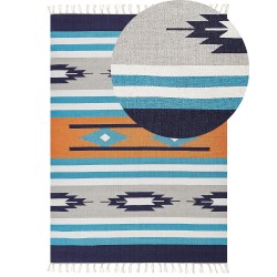 Dywan bawełniany kilim 200 x 300 cm wielokolorowy NORATUS