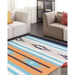 Dywan bawełniany kilim 200 x 300 cm wielokolorowy NORATUS