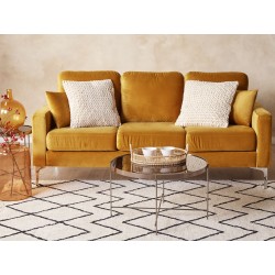 Zestaw 2 poduszek dekoracyjnych OXALIS 45 x 45 cm Beżowy Jednolity