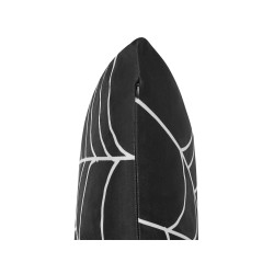 Zestaw 2 poduszek dekoracyjnych LYCORIS Welur 45 x 45 cm Czarny Wzór abstrakcyjny