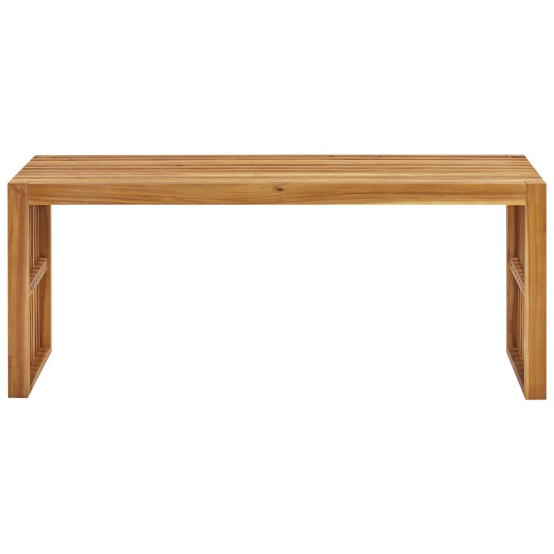 Stolik kawowy ogrodowy BELLANO 35 cm 150 cm Drewno akacjowe Brązowy