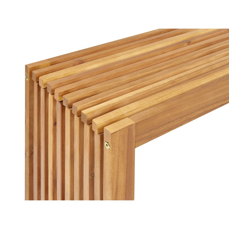 Stolik kawowy ogrodowy BELLANO 35 cm 150 cm Drewno akacjowe Brązowy