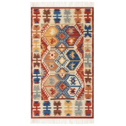 Dywan wełniany kilim 80 x 150 cm wielokolorowy VANASHEN