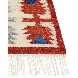 Dywan wełniany kilim 80 x 150 cm wielokolorowy VANASHEN