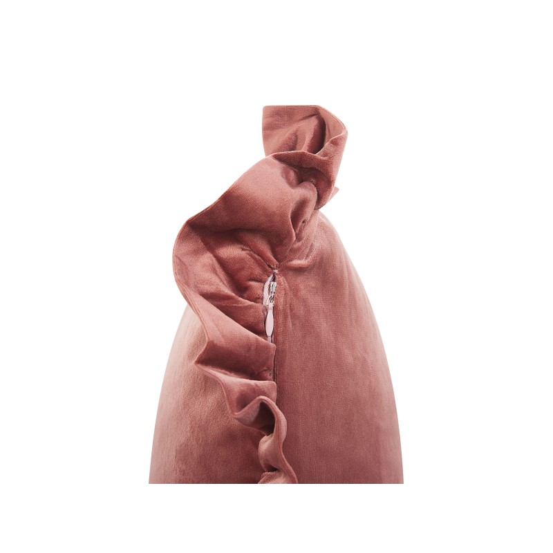 Zestaw 2 poduszek dekoracyjnych KALANCHOE Welur 30 x 50 cm Różowy Jednolity