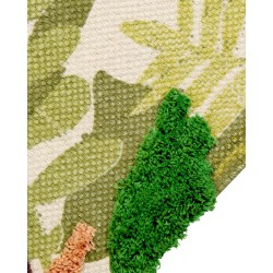 Dywan dziecięcy bawełniany motyw dżungli 80 x 150 cm wielokolorowy JANHTO