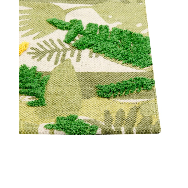 Dywan dziecięcy bawełniany motyw dżungli 80 x 150 cm wielokolorowy JANHTO