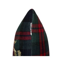 Zestaw 2 poduszek dekoracyjnych RUDOLPH 45 x 45 cm Czerwony Zielony Złoty Niebieski Czarny Wzór świąteczny