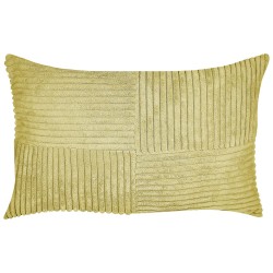 Zestaw 2 poduszek dekoracyjnych MILLET Sztruks 30 x 50 cm Oliwkowy Wzór geometryczny