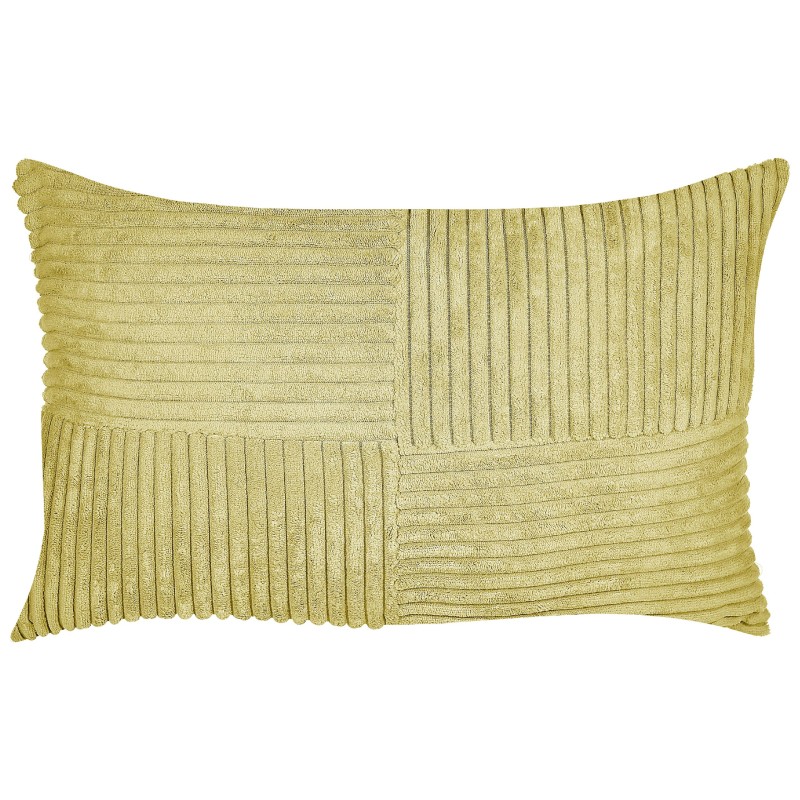 Zestaw 2 poduszek dekoracyjnych MILLET Sztruks 30 x 50 cm Oliwkowy Wzór geometryczny