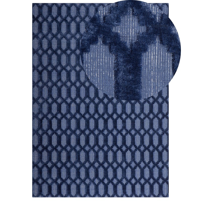 Dywan wiskozowy 160 x 230 cm niebieski CIZRE