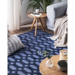 Dywan wiskozowy 160 x 230 cm niebieski CIZRE