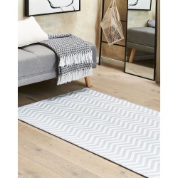 Dywan 80 x 200 cm biało-szary SAIKHEDA