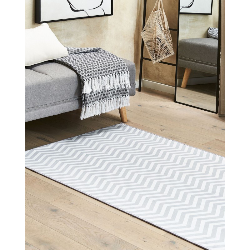 Dywan 80 x 200 cm biało-szary SAIKHEDA