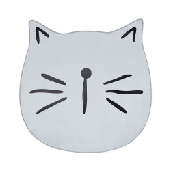 Dywan dziecięcy kot ⌀ 100 cm szary KITTY