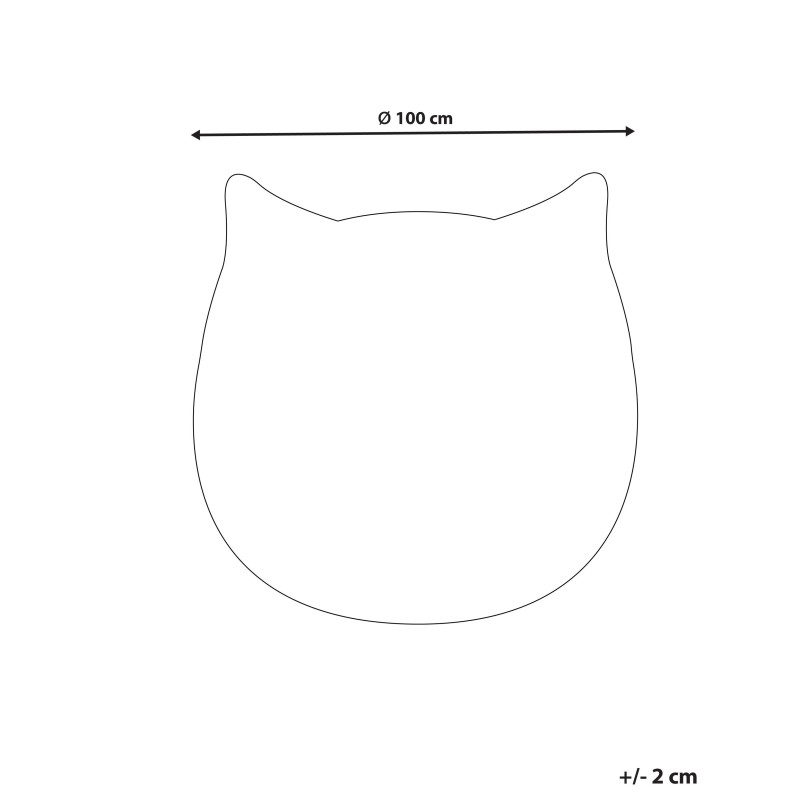 Dywan dziecięcy kot ⌀ 100 cm szary KITTY
