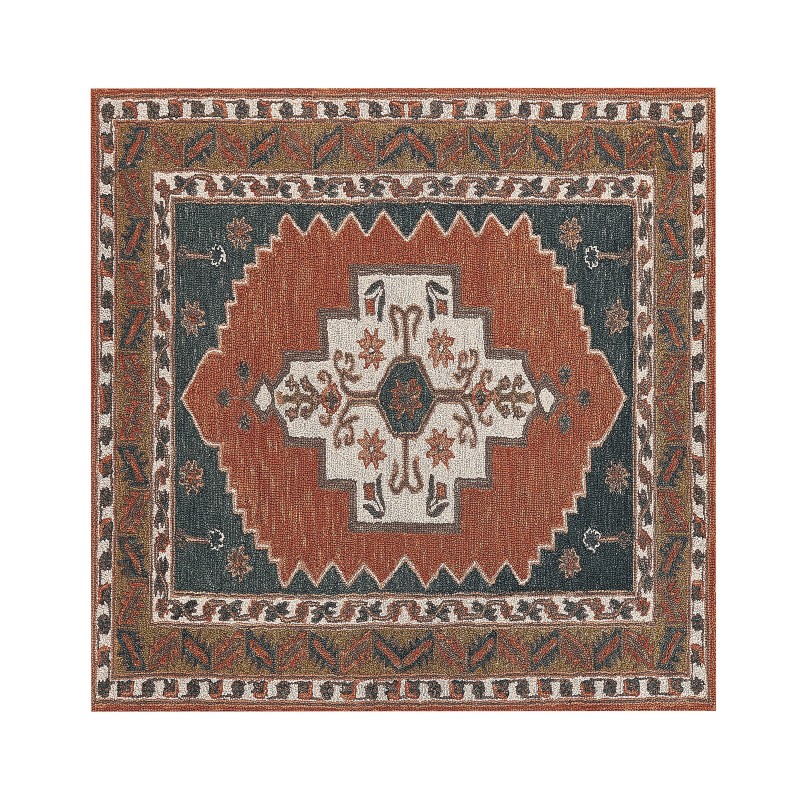 Dywan wełniany 200 x 200 cm wielokolorowy GELINKAYA