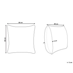 Poduszka ERRIGAL Niska Mikrofibra 80 x 80 cm Biały