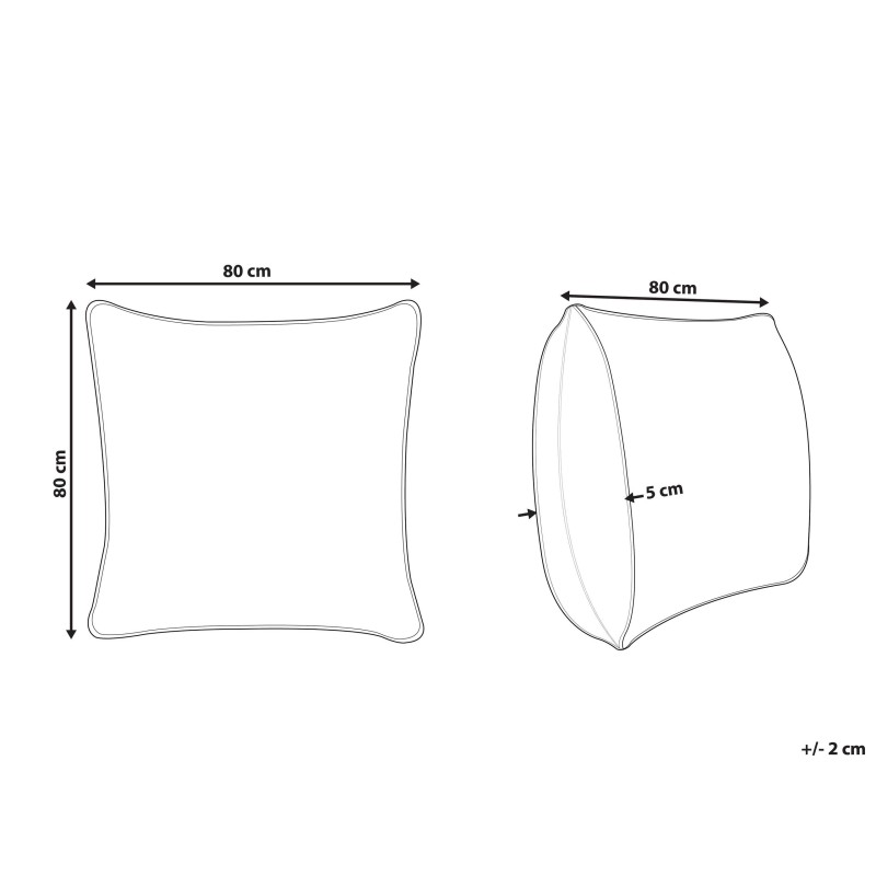Poduszka ERRIGAL Niska Mikrofibra 80 x 80 cm Biały
