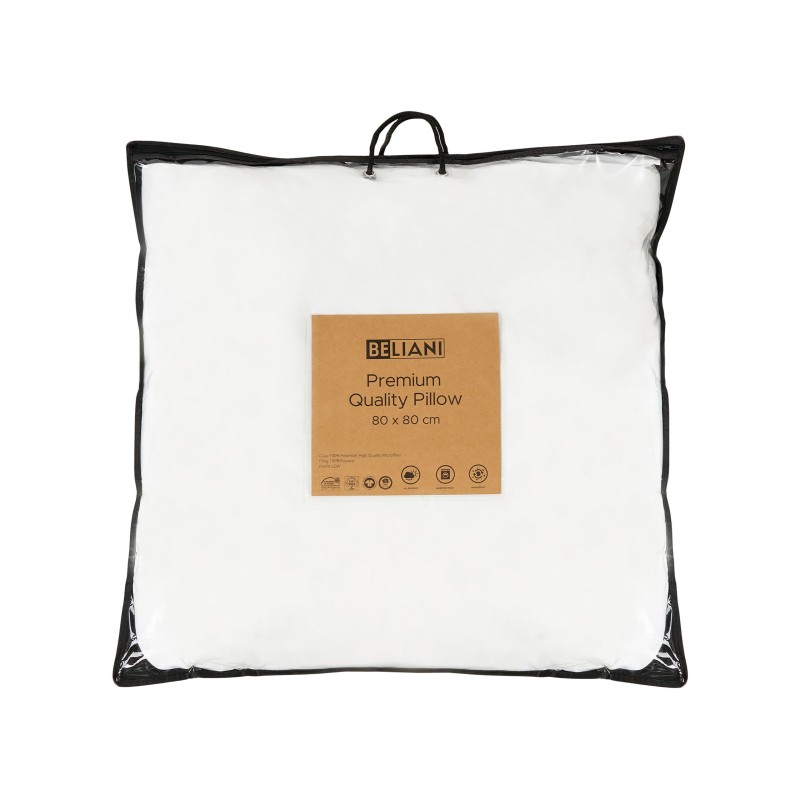 Poduszka ERRIGAL Niska Mikrofibra 80 x 80 cm Biały