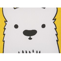 2 bawełniane poduszki dla dzieci miś 45 x 45 cm żółte WARANASI